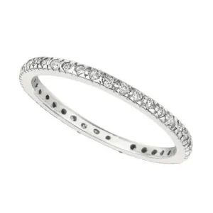 0.25 Carat Natural Diamond Eternity Ring Band G SI 14K White Gold