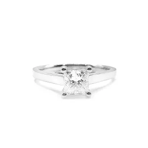 0.50ct Princess Cut D Colour Diamond Ring | Pre-Loved | Platinum