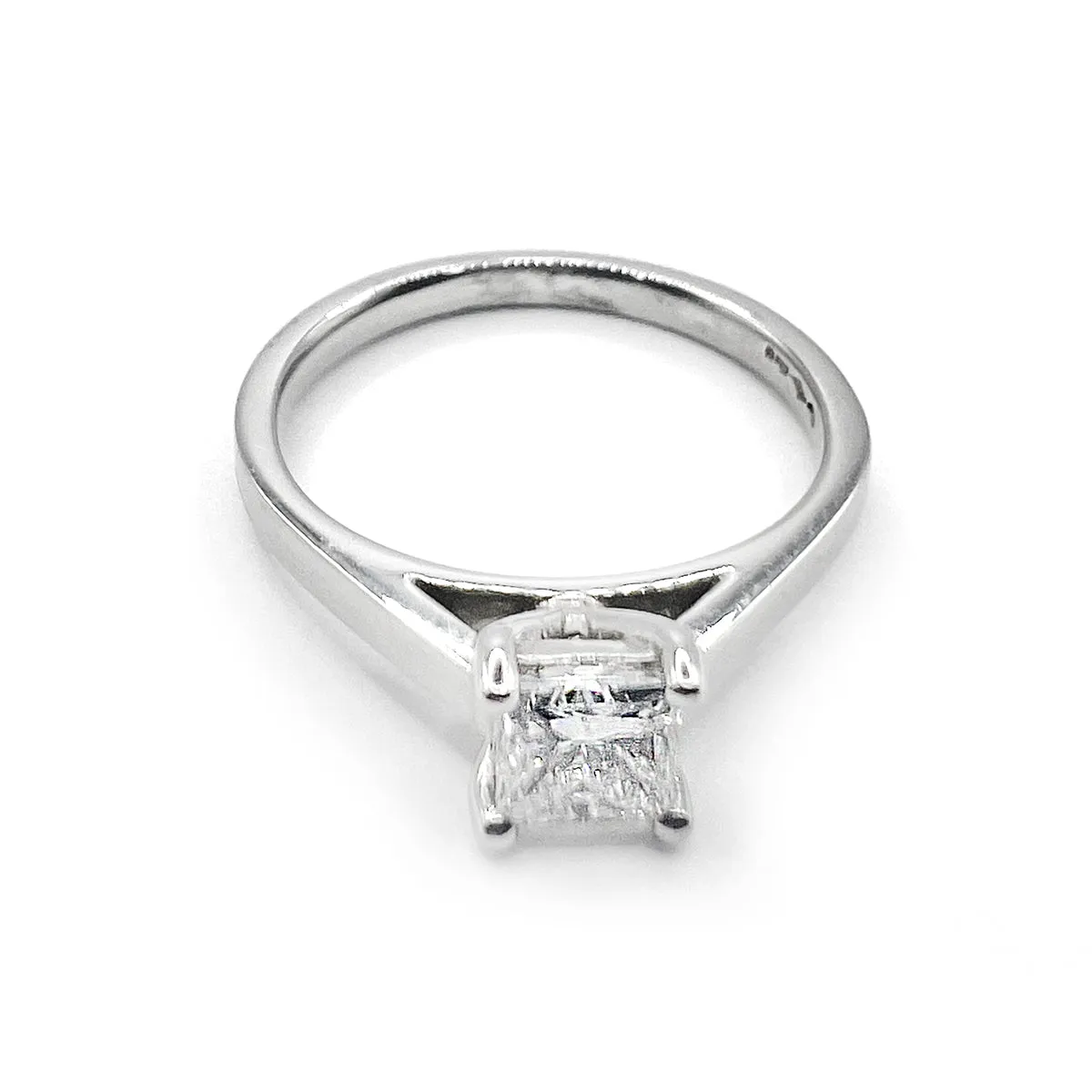 0.50ct Princess Cut D Colour Diamond Ring | Pre-Loved | Platinum