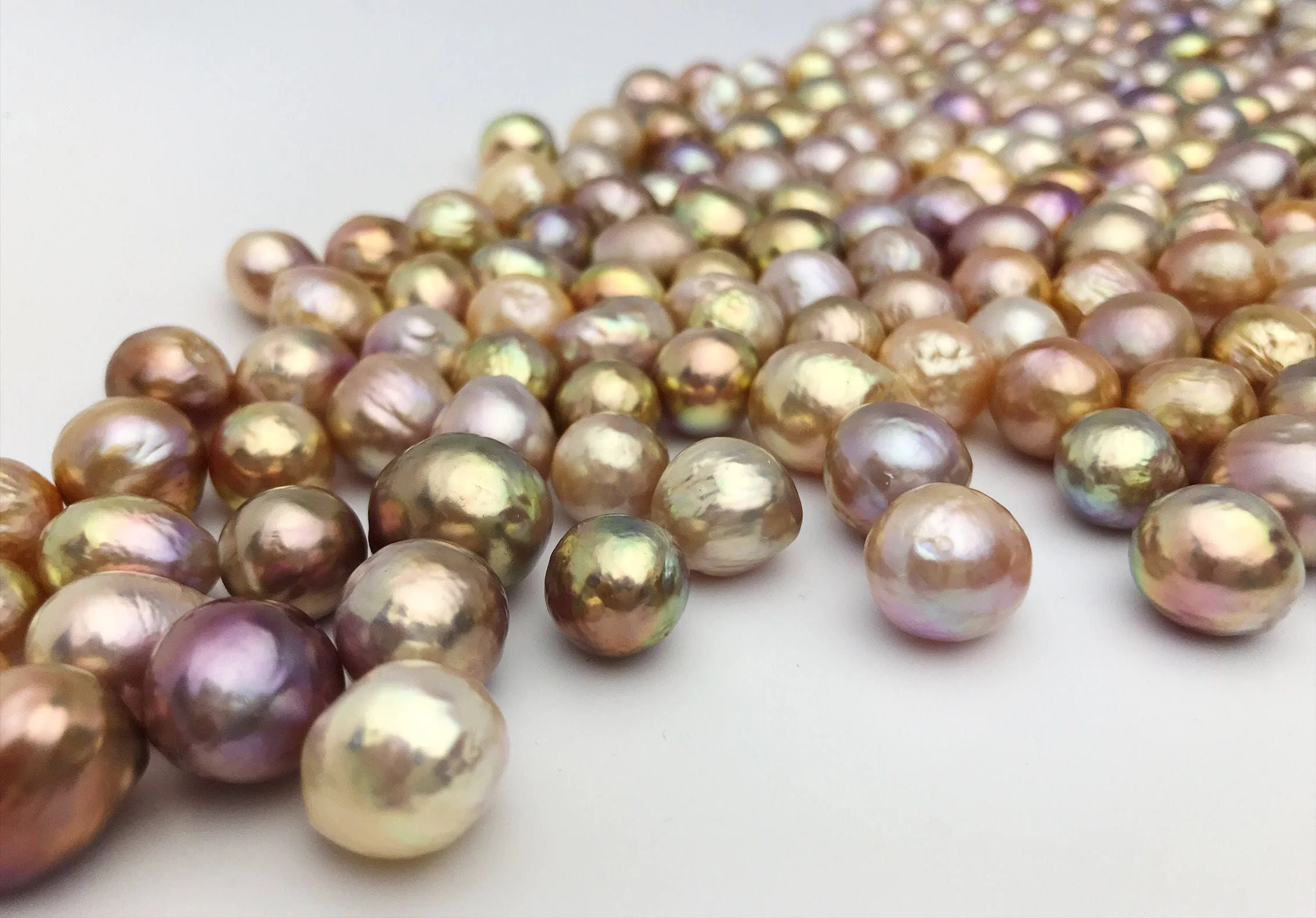 100% Natural Color, Edison Loose Pearls 10mm - 13mm, A (177)