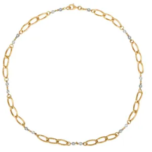 1.02 Carat Diamond Chain Style Necklace G SI 14K Yellow Gold 18''