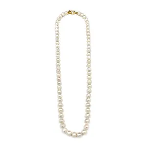 103-01-G | WHITE BAM BAM NECKLACE 34" (ON GOLD)