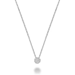 10K Gold (0.09ct) Diamond Cluster Necklace