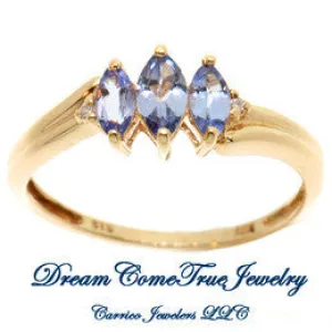 10K Ladies Tanzanite and Diamond Ring