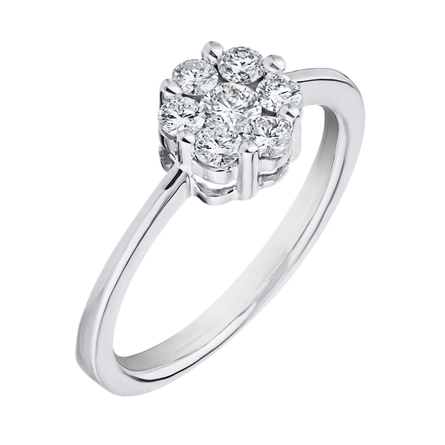 10K White Gold Diamond Rings