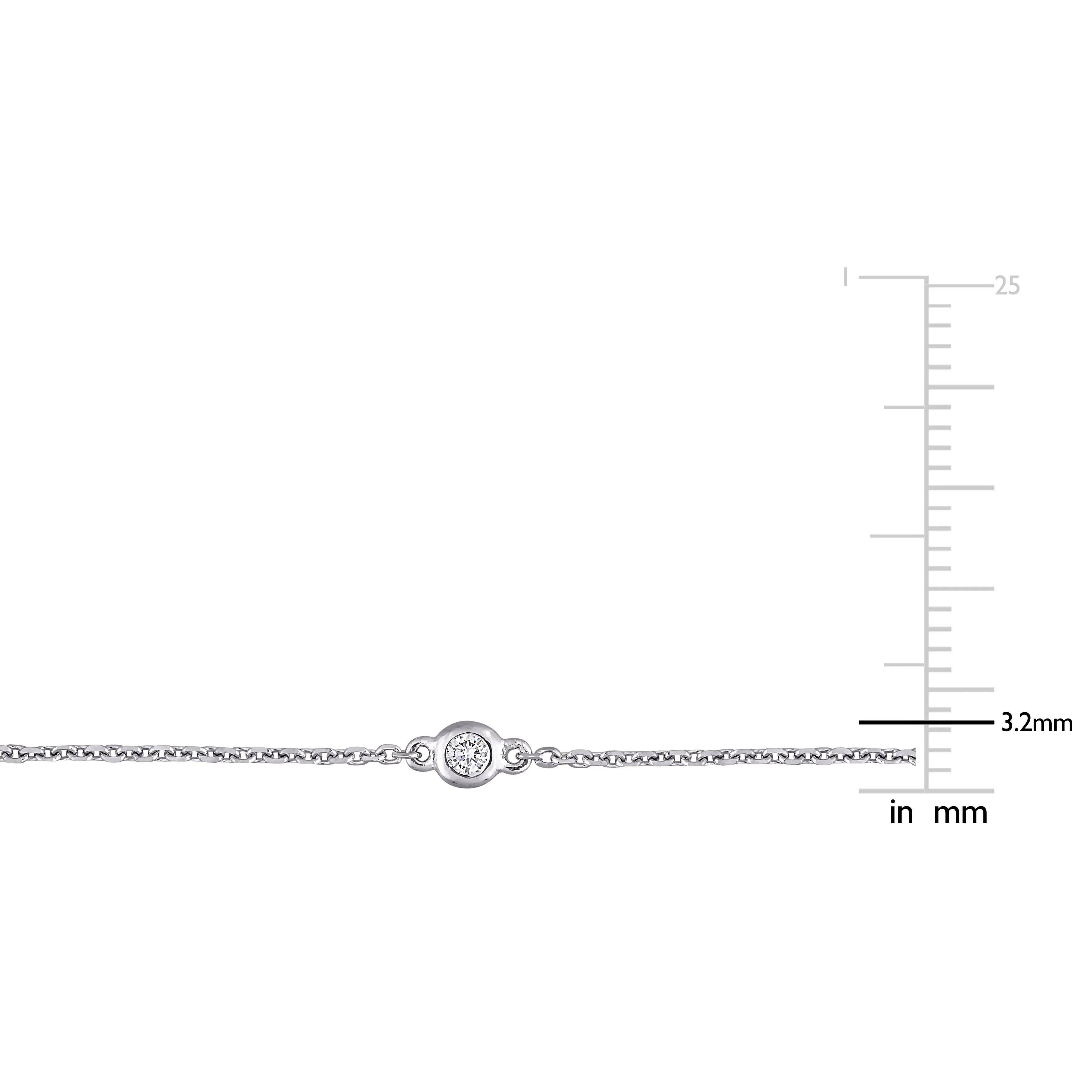 1/3 CT Diamond TW Necklace With Chain 14k White Gold GH SI Length (inches): 18