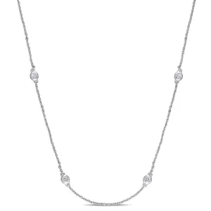 1/3 CT Diamond TW Necklace With Chain 14k White Gold GH SI Length (inches): 18