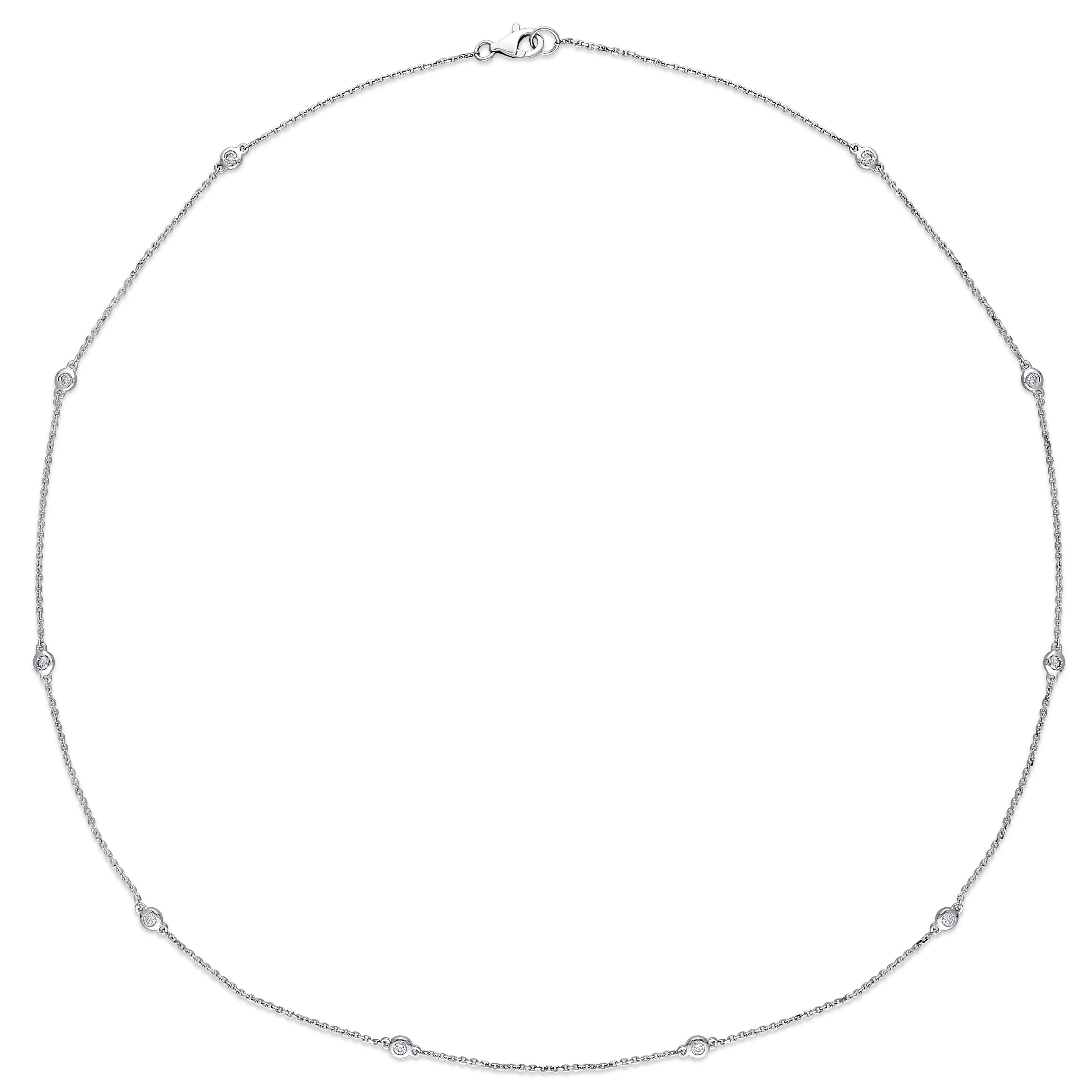 1/3 CT Diamond TW Necklace With Chain 14k White Gold GH SI Length (inches): 18