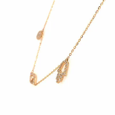 14K Diamond Eye, Circle, Hand Hamsa Necklace Yellow Gold