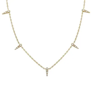 14k Diamond Spike Necklace
