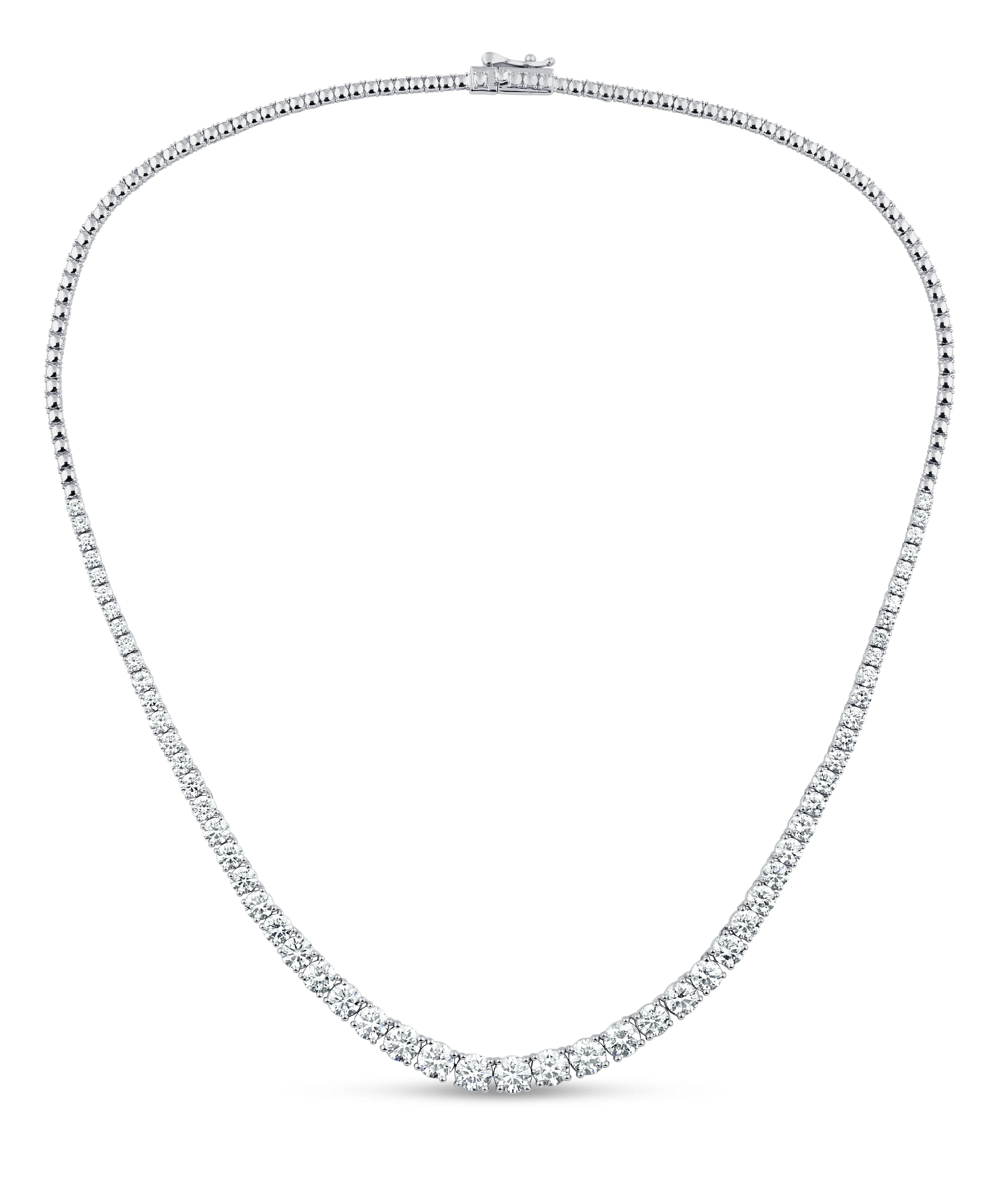 14K Gold & 11 TCW Lab Grown Diamond Tennis Necklace