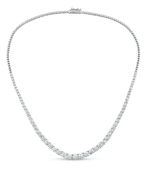 14K Gold & 11 TCW Lab Grown Diamond Tennis Necklace