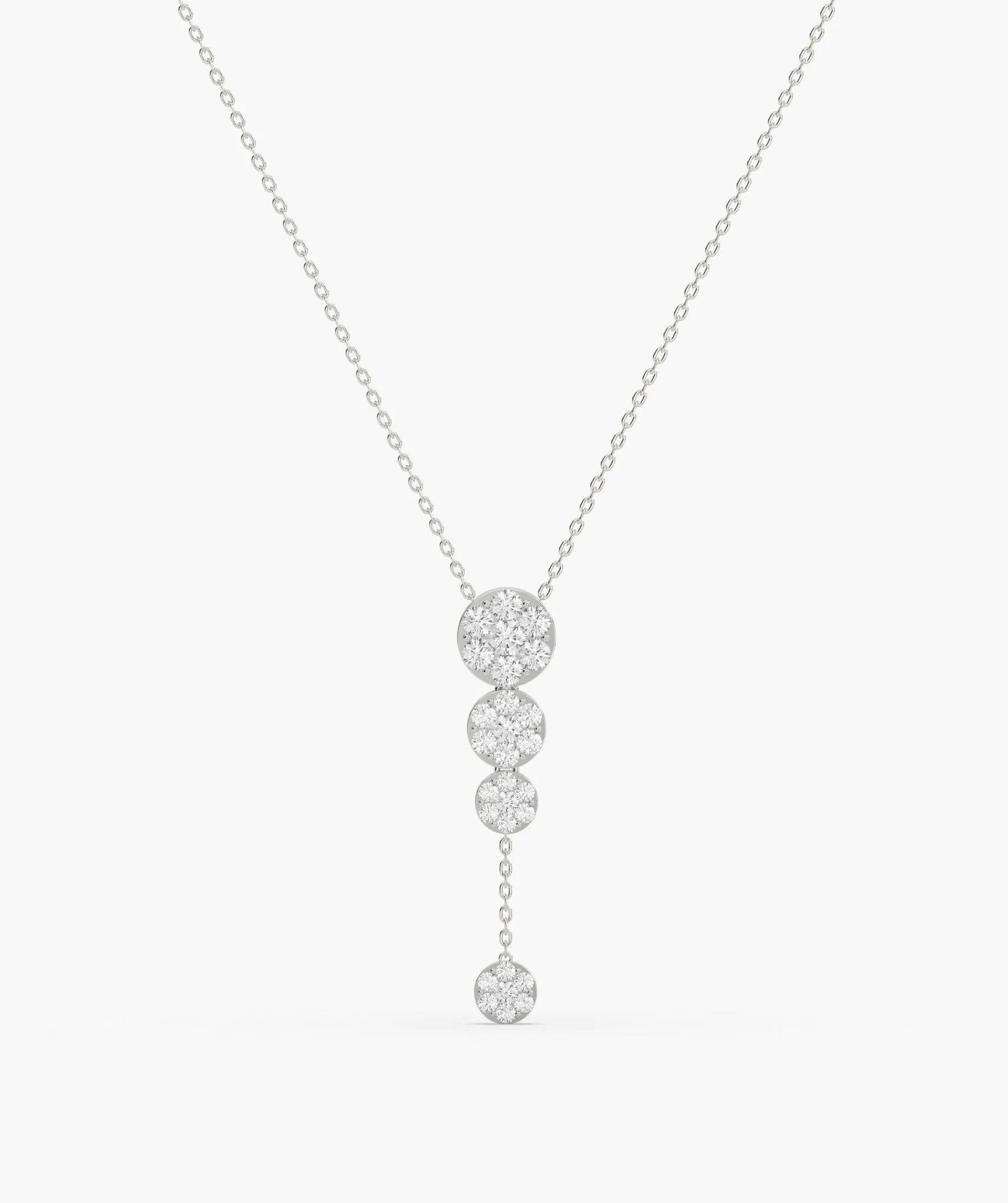 14K Gold Diamond Drop Necklace