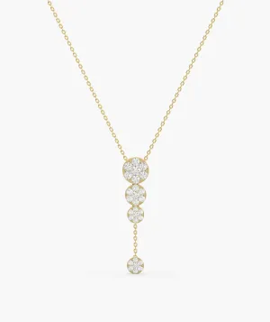 14K Gold Diamond Drop Necklace