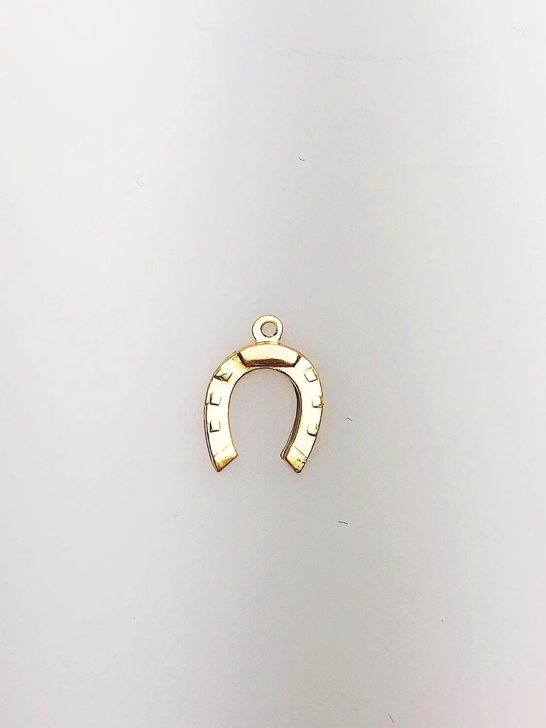 14K Gold Fill Horseshoe Charm w/ Ring, 9.0mm, Made in USA - 42