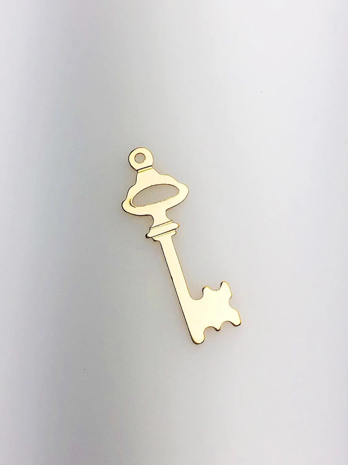 14K Gold Fill Key Charm w/ Ring, 8.0x24.0mm, Made in USA - 399
