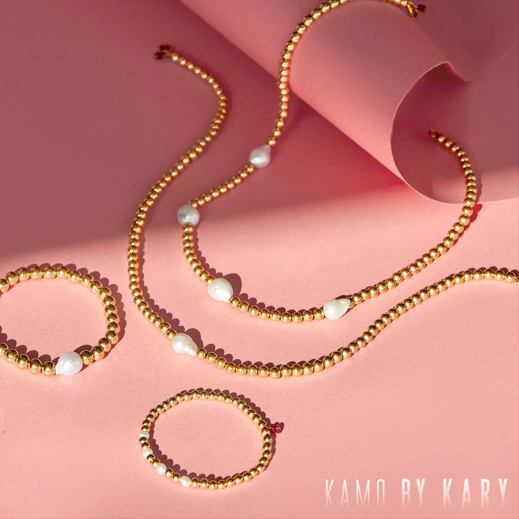 14k Gold Filled Olivia Necklace With Pearls