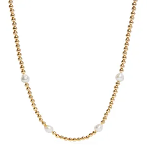 14k Gold Filled Olivia Necklace With Pearls