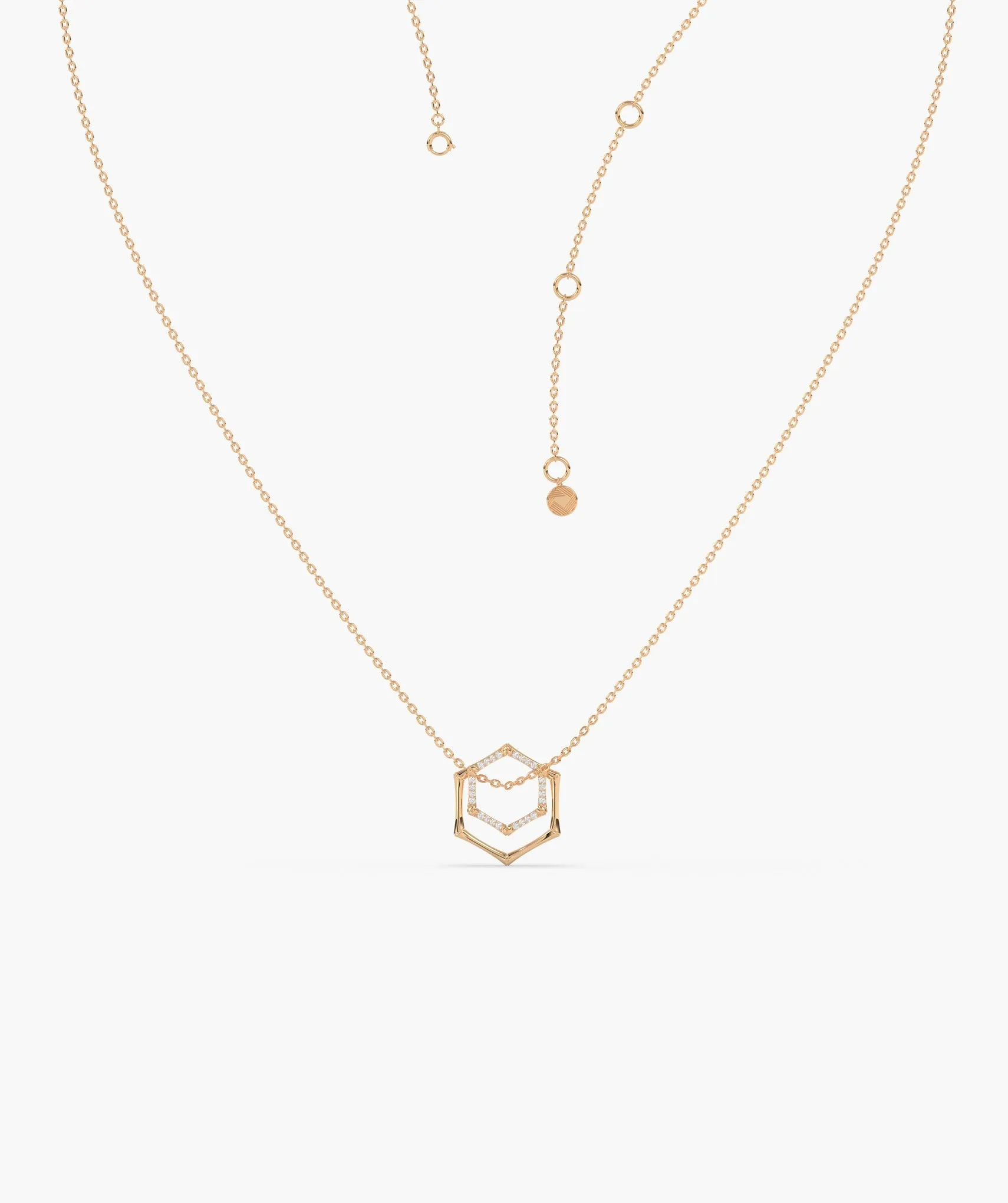 14K Gold Geometric Glint Necklace