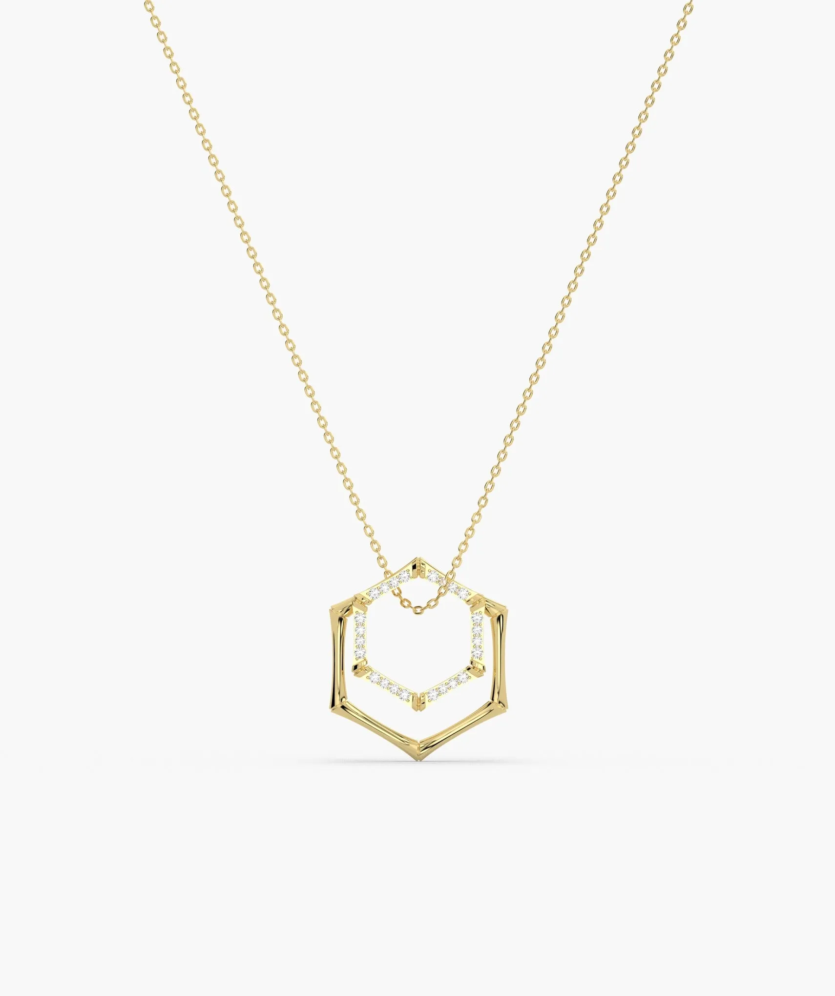 14K Gold Geometric Glint Necklace