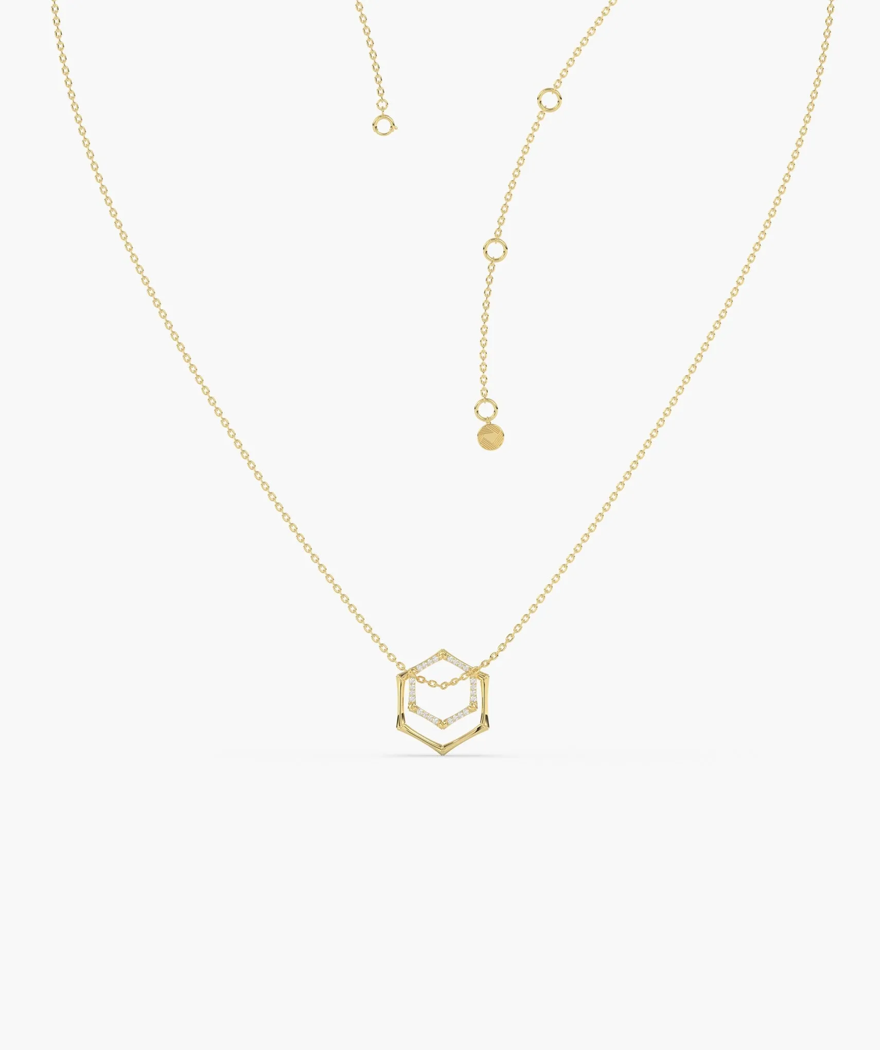 14K Gold Geometric Glint Necklace