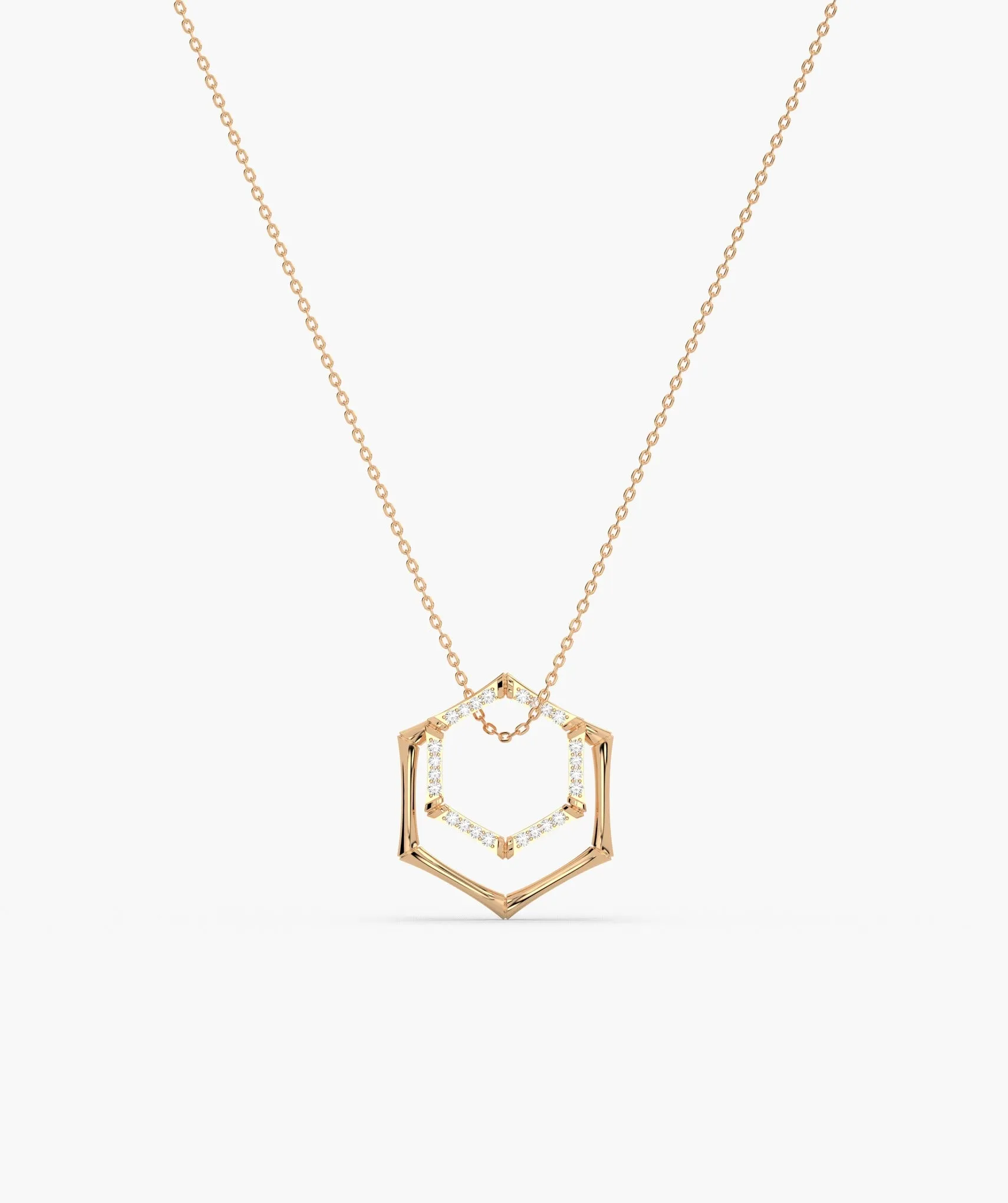 14K Gold Geometric Glint Necklace