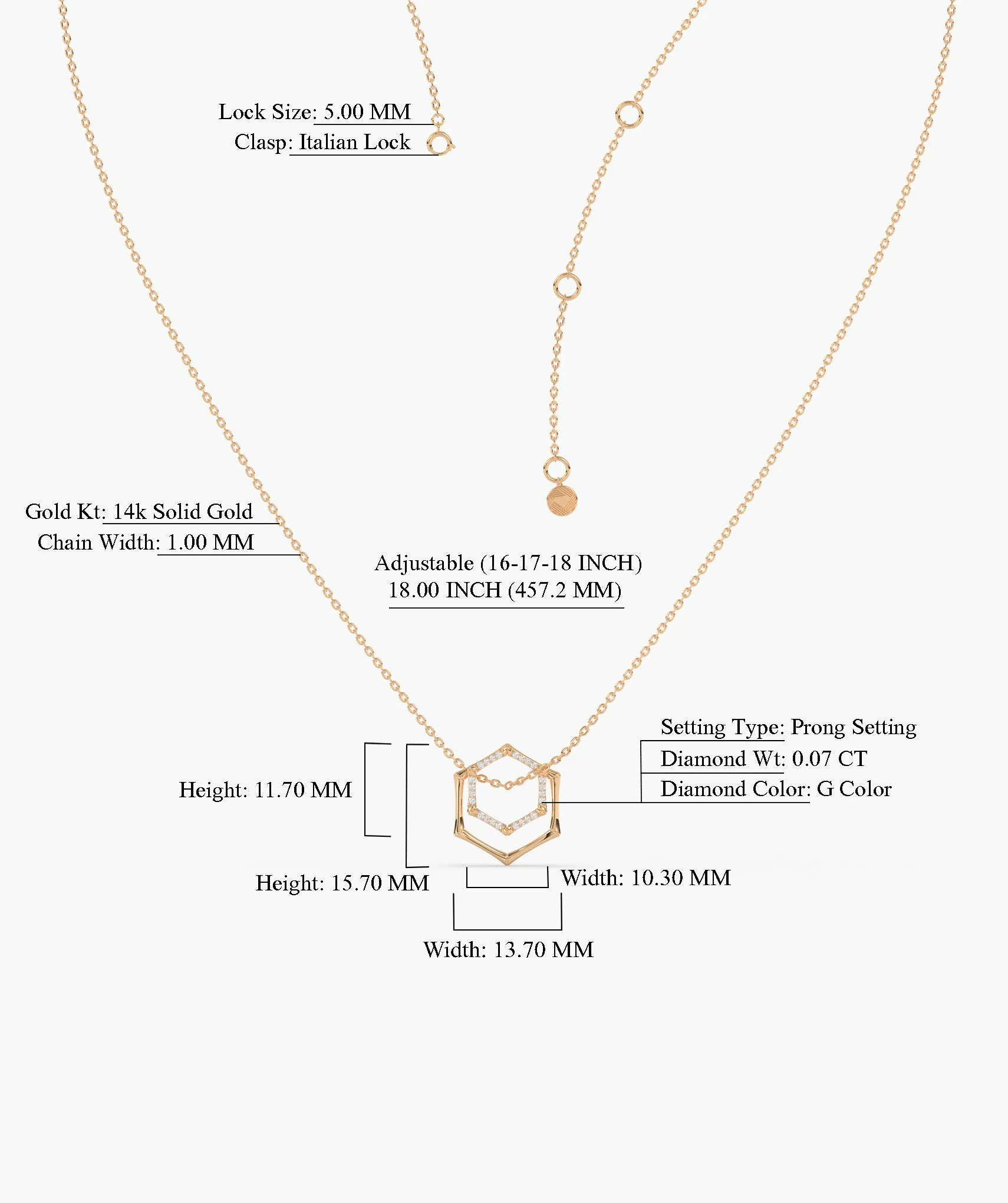 14K Gold Geometric Glint Necklace