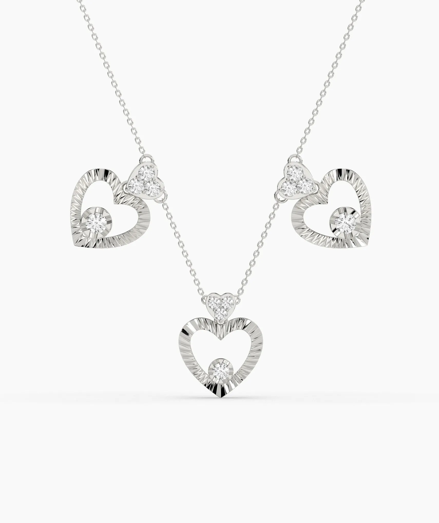 14K Gold Heart Medallion Necklace