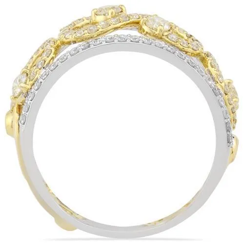 14k Gold Two Tone Eternity Ring 1.00 Ctw