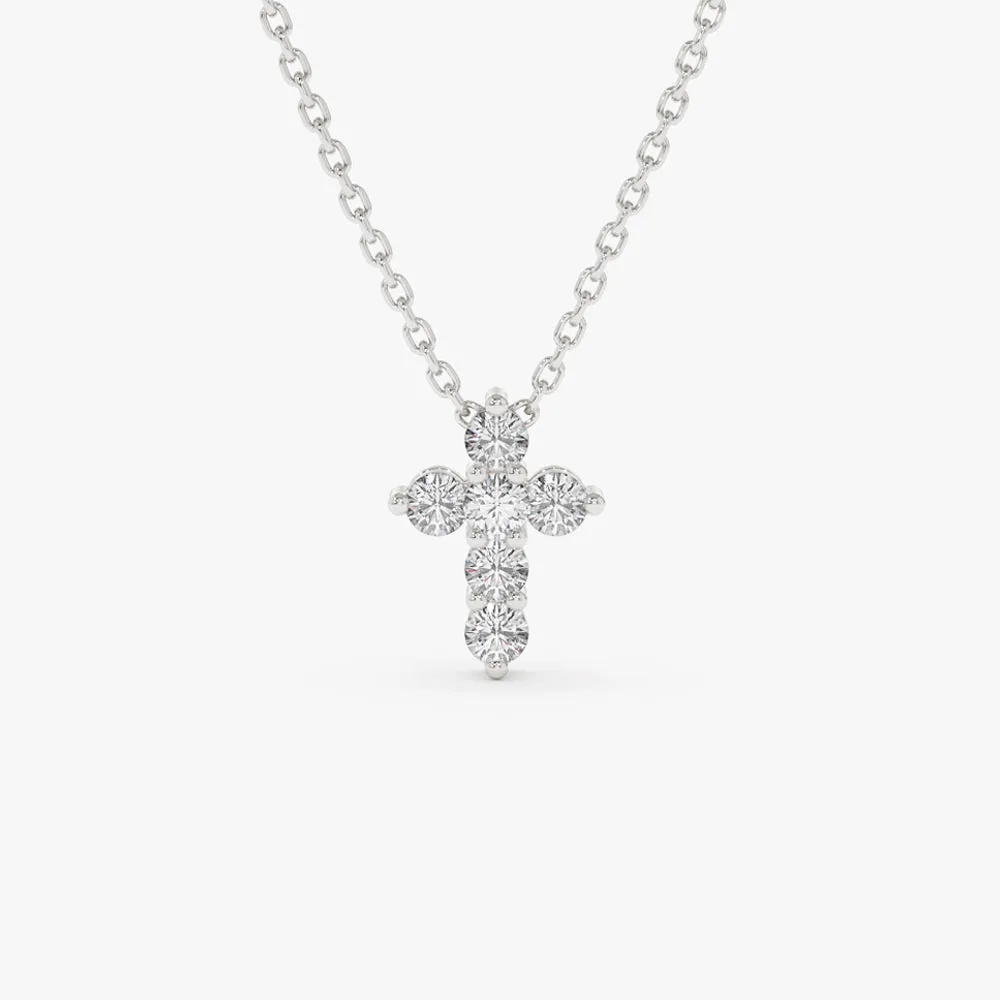 14k Large Diamond Cross
