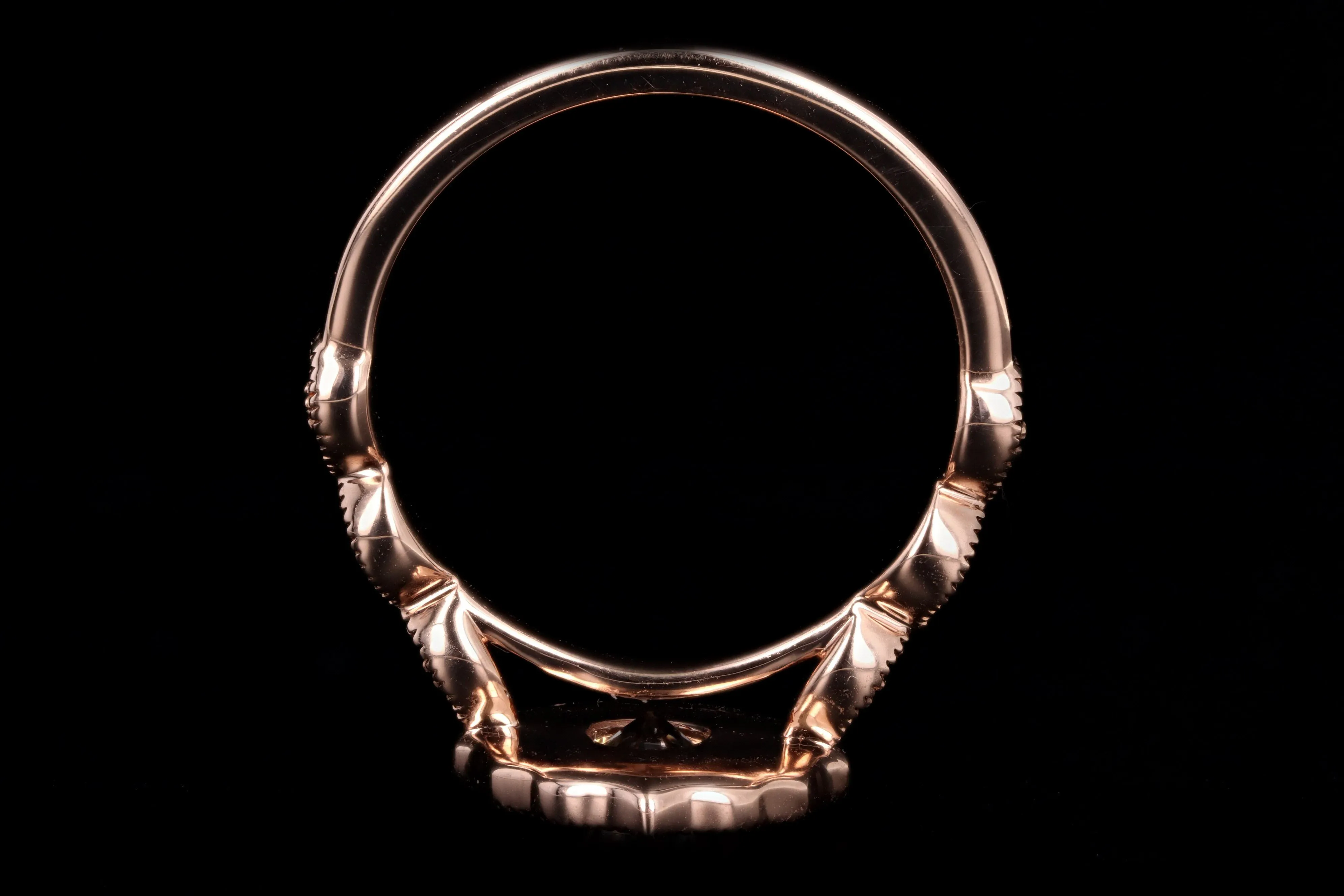 14K Rose Gold .75 Carat Round Brilliant Diamond Engagement Ring