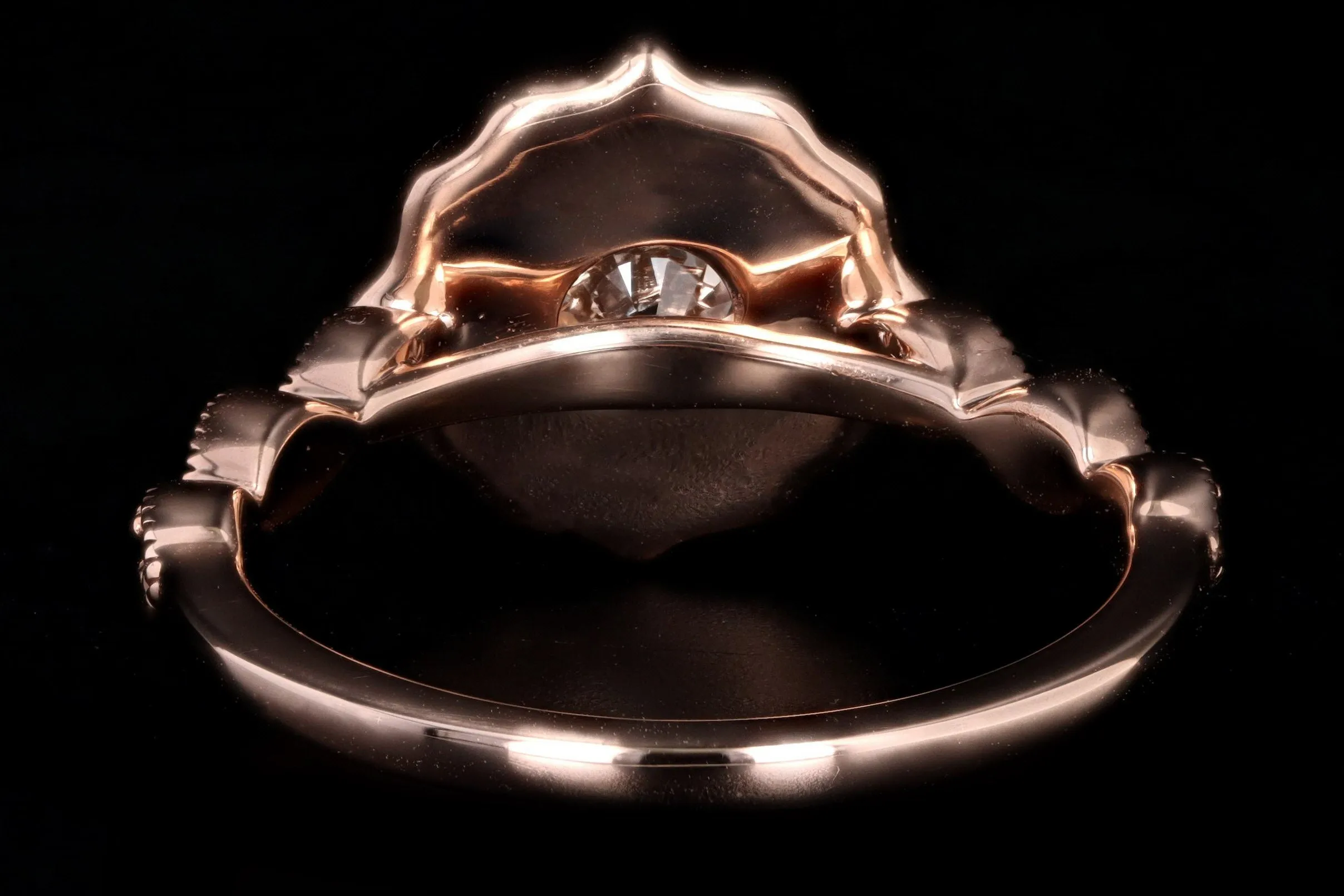 14K Rose Gold .75 Carat Round Brilliant Diamond Engagement Ring