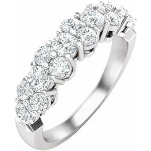 14K White 1 CTW Lab-Grown Diamond Anniversary Band