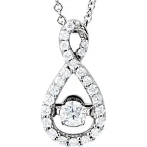 14K White 1/3 CTW Diamond Mystara® 18" Necklace