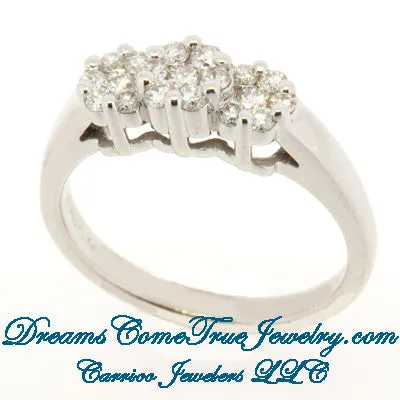 14K White Gold 0.72 ctw Ladies Diamond Ring