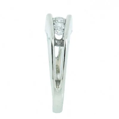 14K White Gold Ladies 1/3 ctw 3 Diamond Ring