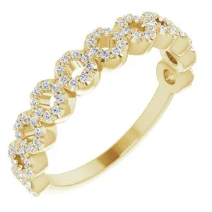 14K Yellow 1/4 CTW Diamond Circle Ring