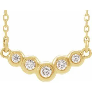 14K Yellow  1/8 CTW Diamond 18" Necklace