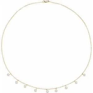 14K Yellow Freshwater Cultured Pearl 18" Necklace