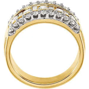 14k Yellow Gold 1 CTW Diamond Anniversary Band, Size 6