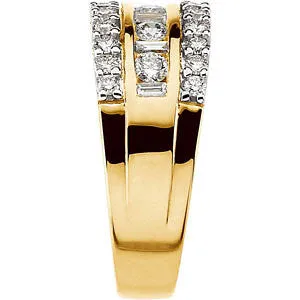 14k Yellow Gold 1 CTW Diamond Anniversary Band, Size 6