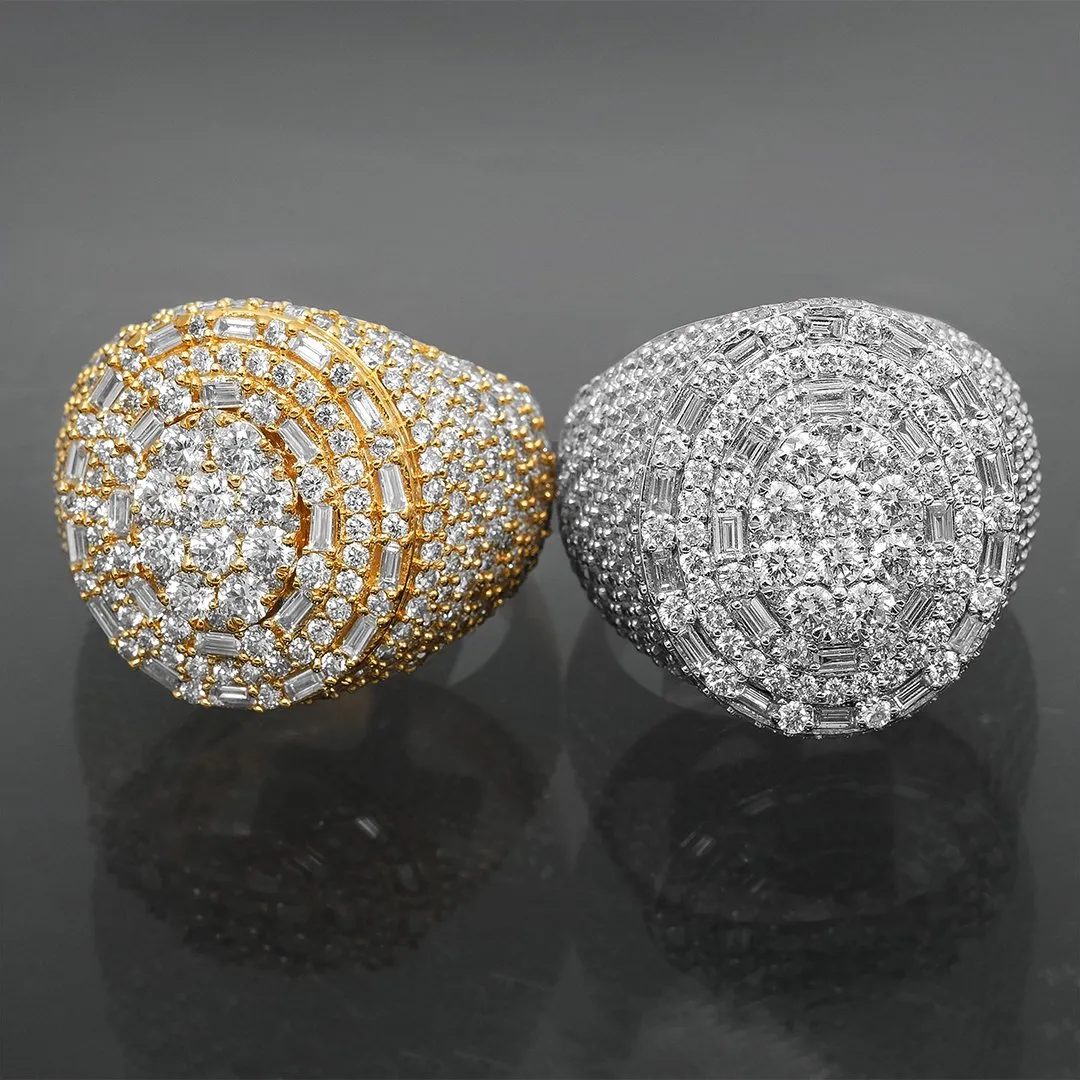 14k Yellow Gold Diamond Oval Ring 5.28 Ctw