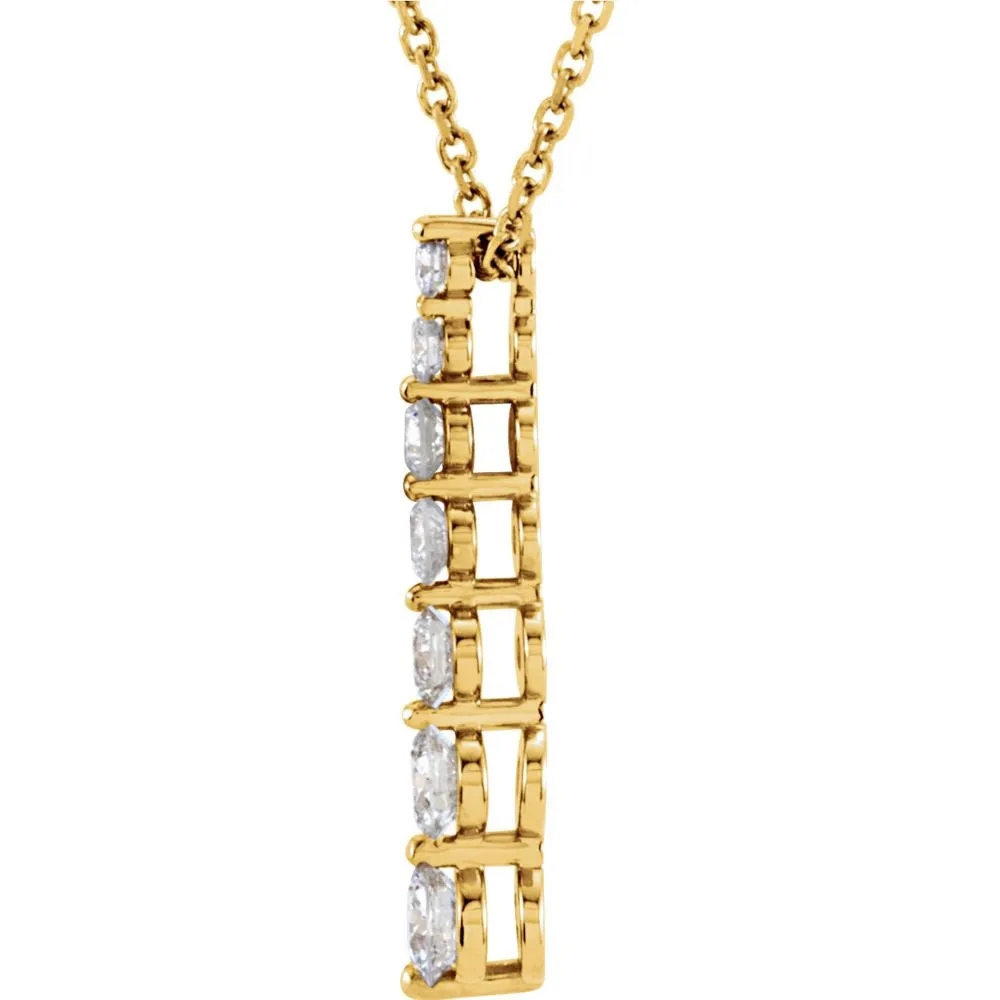 14k Yellow Gold Journey Diamond Necklace