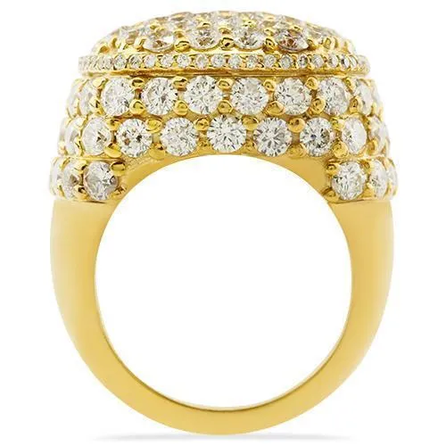 14k Yellow Gold Mens Diamond Ring 8.82 Ctw