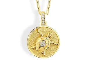 14K Yellow Natural Diamond 18 inch Necklace