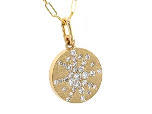14K Yellow Natural Diamond 18 inch Necklace