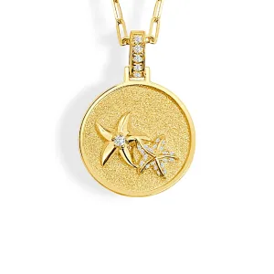 14K Yellow Natural Diamond 18 inch Necklace