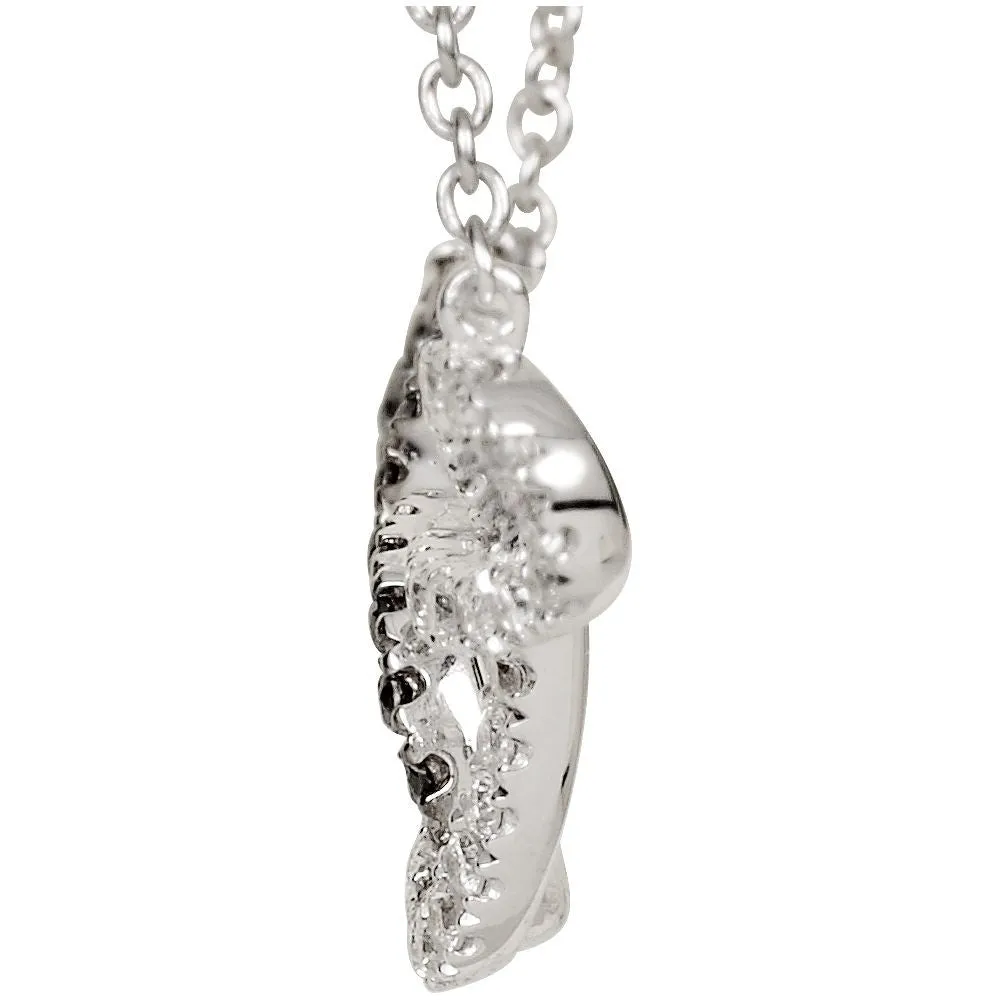 1/5 CTW Black & White Gold Diamond Infinity-Inspired 16" Necklace