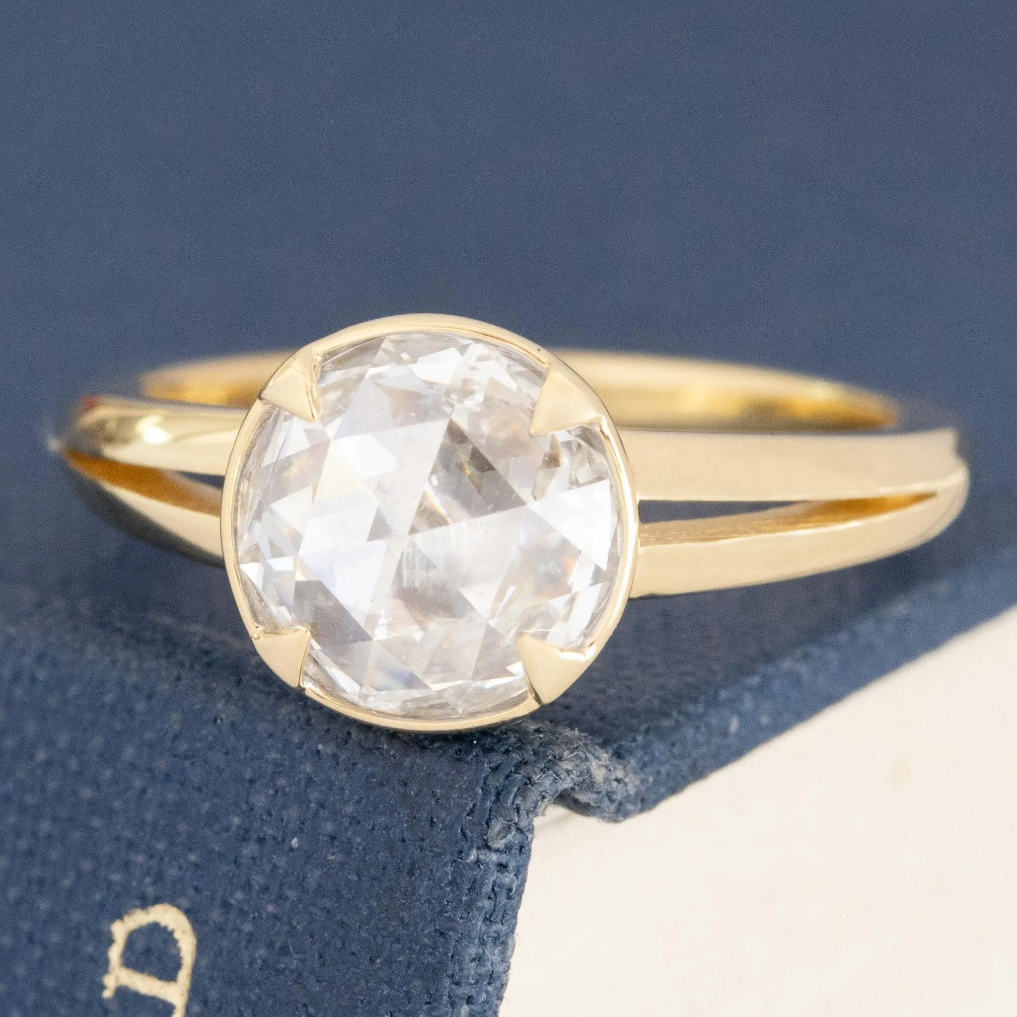 1.53ct Rose Cut Diamond Solitaire