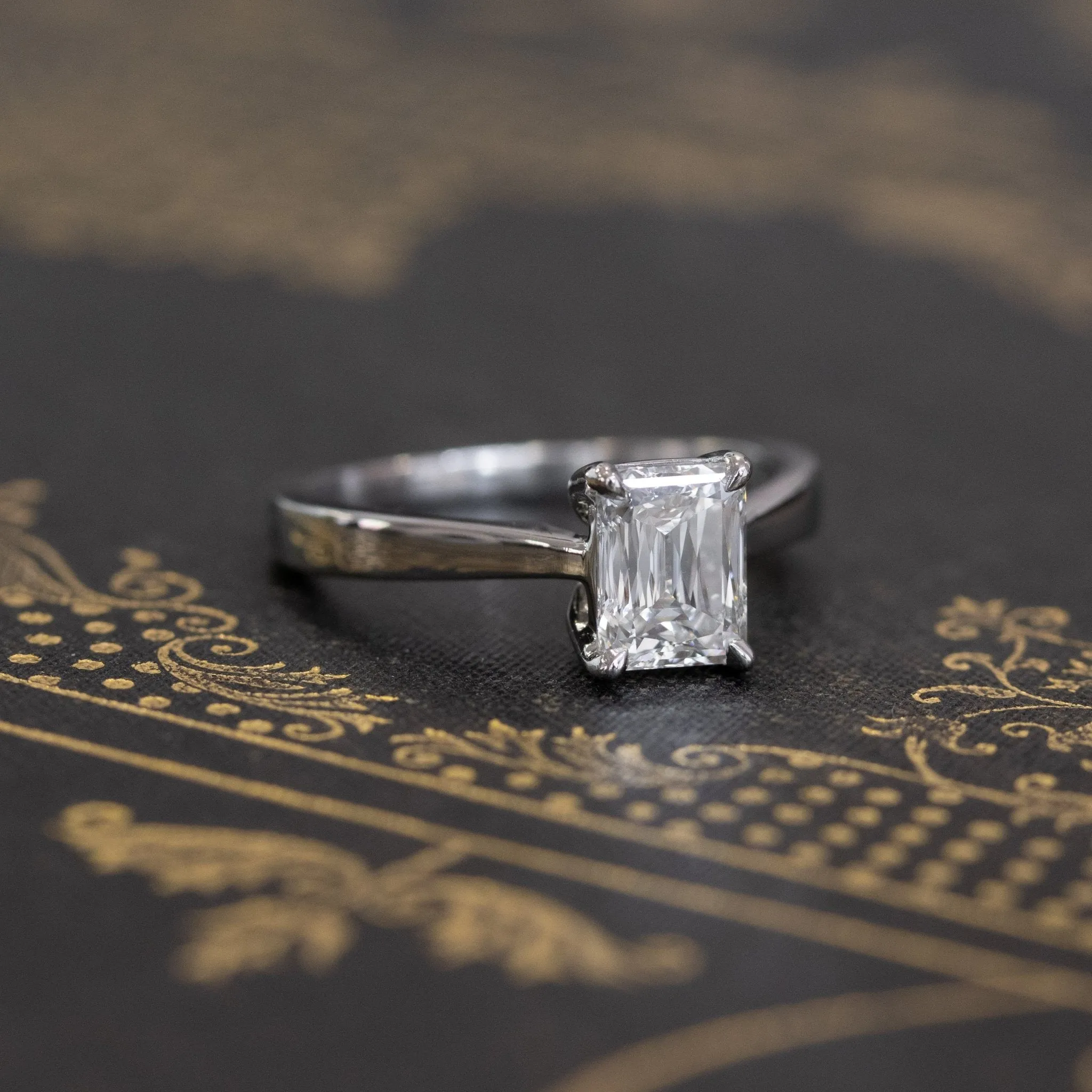 1.60ct Prince Cut Step Cut Diamond Solitaire
